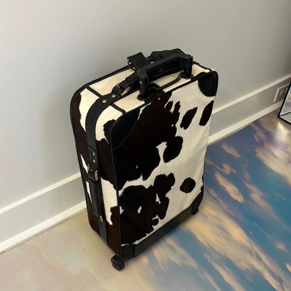 Stylish  REAL Cow Hide Travel Bag